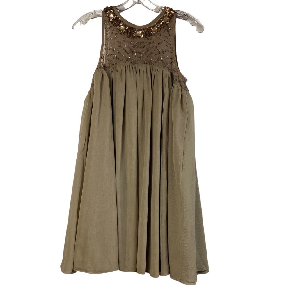 MOULINETTE Soeurs Anthropologie dress Taupe - Picture 2 of 12